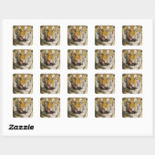 Sticker Carré Zoo de Tiger Michigan (Feuille)