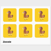 Sticker Carré Zora le cheval (Feuille)