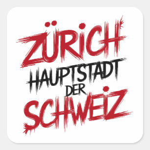 Sticker Carré Zurich, capitale de la Suisse