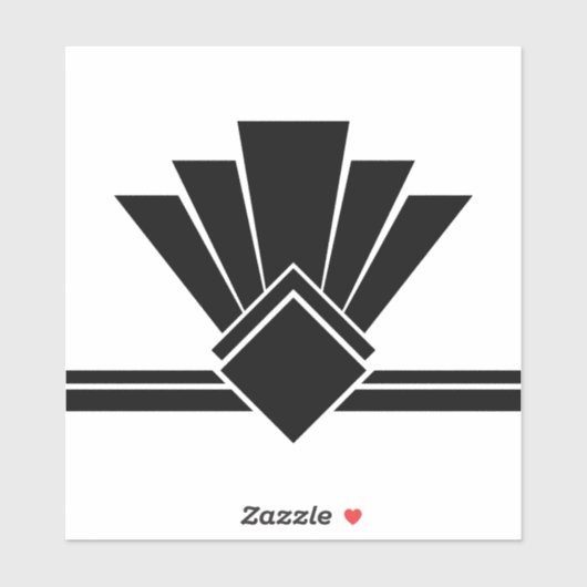 Sticker Carrelage Art déco noir blanc Ventilateur et colle (Feuille)