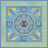 Sticker Carrelage en mosaïque de l'oeil mal (Devant)