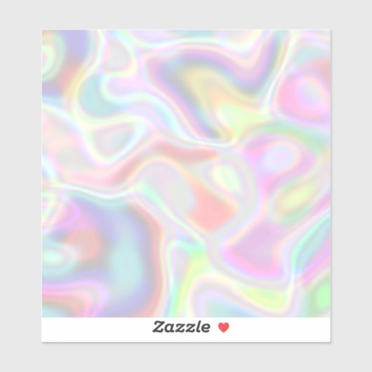 Sticker Carrelage Holographique Pastel Multicolor Pell et (Feuille)