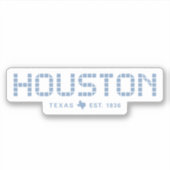 Sticker Carrelage Houston, Carrelage bleu, Houston Texas (Devant)