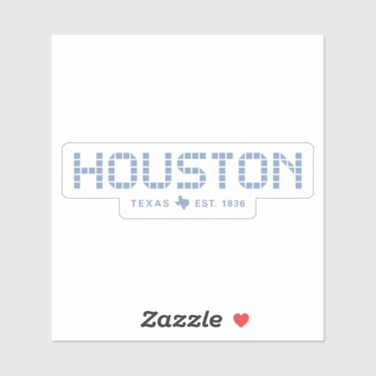 Sticker Carrelage Houston, Carrelage bleu, Houston Texas (Feuille)