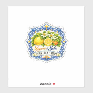 Sticker Carrelage Méditerranéen Citron –  Art à l'aquarell