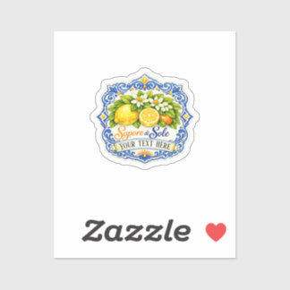 Sticker Carrelage Méditerranéen Citron –  Art à l'aquarell