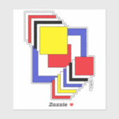 Sticker Carrés Abstraits (Feuille)