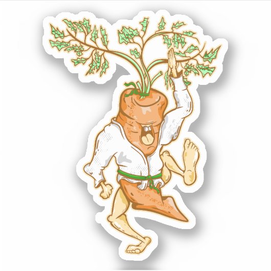 STICKER CARROT KARATE KICK (Devant)
