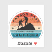 Sticker carson pass randonnée californie essais (Feuille)