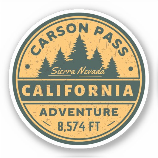Sticker carson pass randonnée californie essais (Devant)
