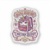 Sticker Cartable Licorne Copain Licorne Conception De Marc (Devant)
