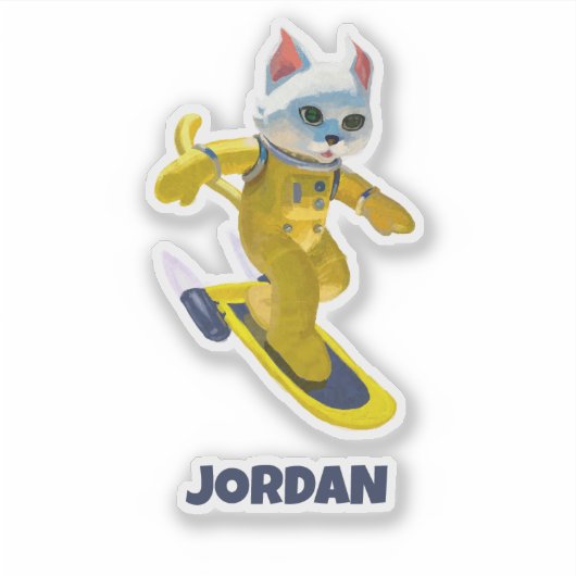 Sticker Carte à roulettes personnalisée (Devant)