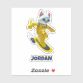 Sticker Carte à roulettes personnalisée (Feuille)