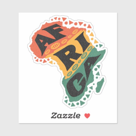 Sticker Carte Afrique (Feuille)