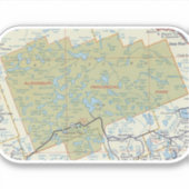 Sticker Carte ancienne du parc Algonquin (Devant)