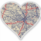 Sticker Carte Austin Texas 1941 (Devant)