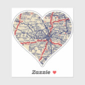 Sticker Carte Austin Texas 1941 (Feuille)