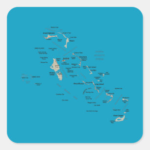 Sticker Carte Bahamas