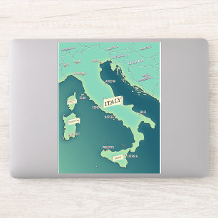 Sticker Carte Classique De L'Italie