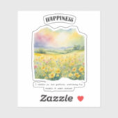 Sticker Carte d'affirmation positive du bonheur (Feuille)