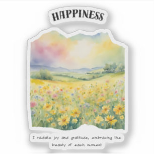 Sticker Carte d'affirmation positive du bonheur