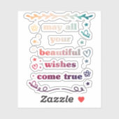 Sticker Carte d'anniversaire Premium HOLOGRAPHIC Moon & St (Feuille)