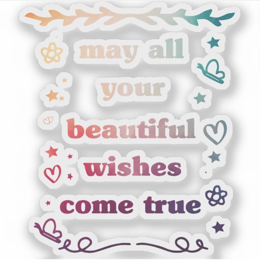 Sticker Carte d'anniversaire Premium HOLOGRAPHIC Moon & St (Devant)