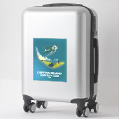 Sticker Carte de Captiva Island Florida USA (Sur valise)