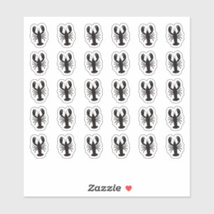 Sticker Carte de choix de menu de mariage au homard