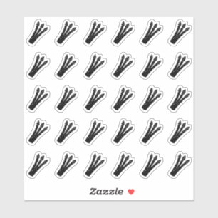 Sticker Carte de choix de menu de mariage aux asperges