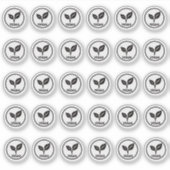 Sticker Carte de choix de menu de mariage vegan mini-repas (Devant)