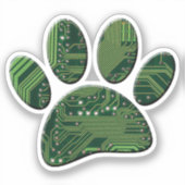 Sticker Carte de circuit Pawprint Dog (Recto)