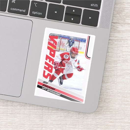Sticker Carte de commerce Red Ice Hockey (Détail)