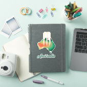 Sticker carte de cricket d'Australie. (Couverture iPad)