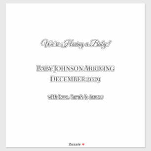 Sticker Carte de déclaration personnalisée pour bébé