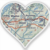 Sticker Carte de Dover NJ 50 (Devant)