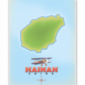 Sticker Carte de Hainan Chine (Devant)