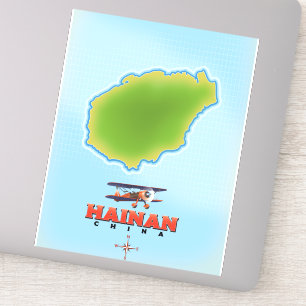 Sticker Carte de Hainan Chine