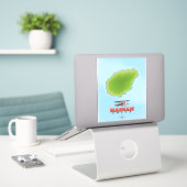 Sticker Carte de Hainan Chine (Ordinateur portable sur le bureau)