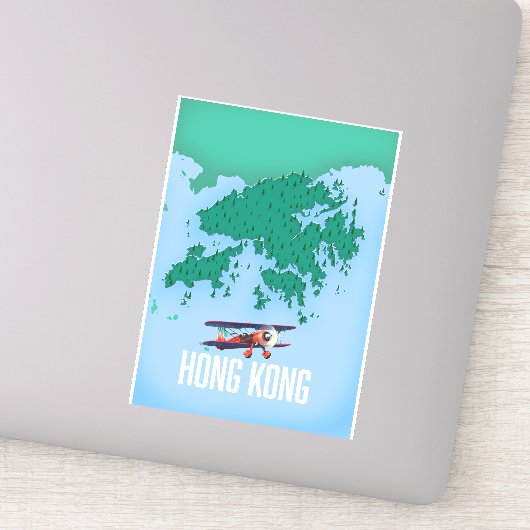Sticker Carte de Hong Kong (Détail)