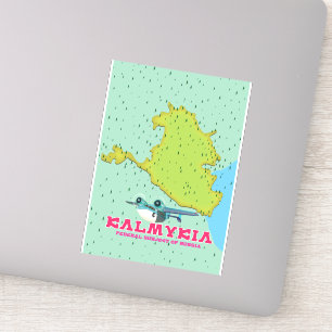 Sticker Carte de Kalmoukie Russie