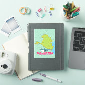 Sticker Carte de Kalmoukie Russie (Couverture iPad)