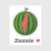 Sticker Carte de la Palestine Carte de la pastèque tendanc (Feuille)