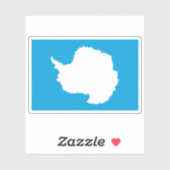 Sticker Carte de l'Antarctique (Feuille)