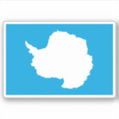 Sticker Carte de l'Antarctique (Devant)