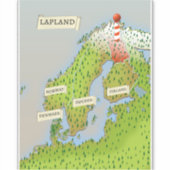 Sticker Carte de Laponie (Devant)