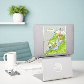 Sticker Carte de Laponie (Ordinateur portable sur le bureau)