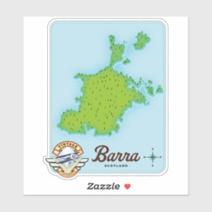 Sticker Carte de l'Ecosse de Barra