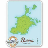 Sticker Carte de l'Ecosse de Barra (Devant)