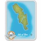 Sticker Carte de l'île de Bute (Devant)